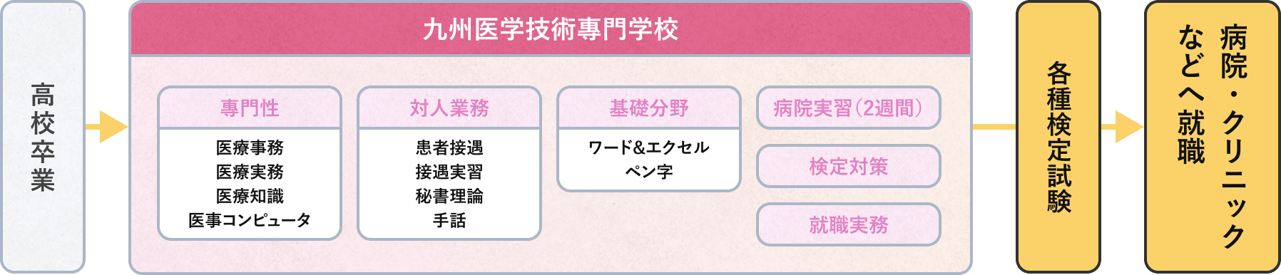 3年間のカリキュラムの図表